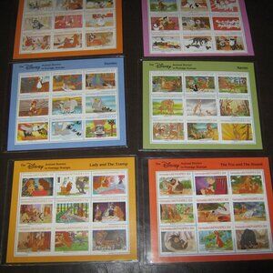 NEW Grenada Disney Animal Stories Stamp Set MNH with COAs 6 nine block sets